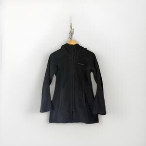 Columbia Women’s XS Black Benton Springs II Long Fleece Hooded Jacket Coat